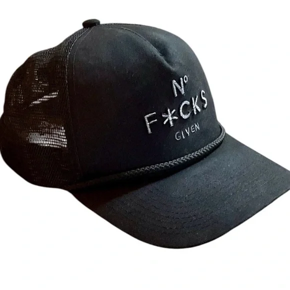 Black Trucker Hat - Picture 2 of 4